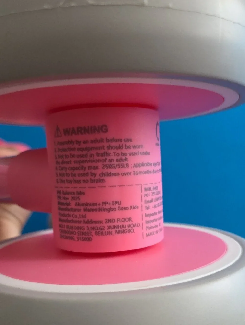 Pink Ride-On Toddler Bike - Picture 2 of 7